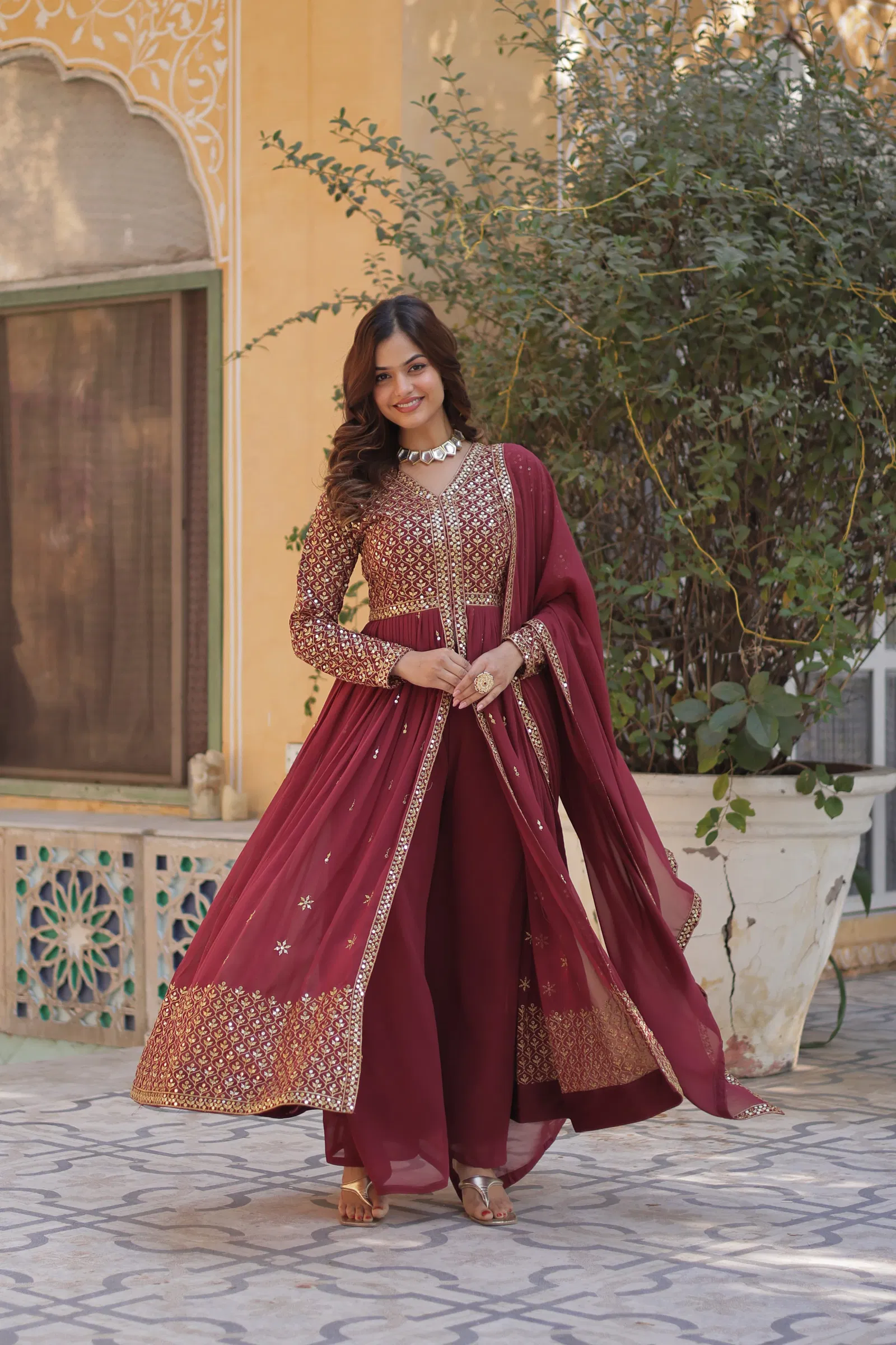 KA 1149 Faux Georgette Desginer Readymade Suits Wholesale Market In Surat
